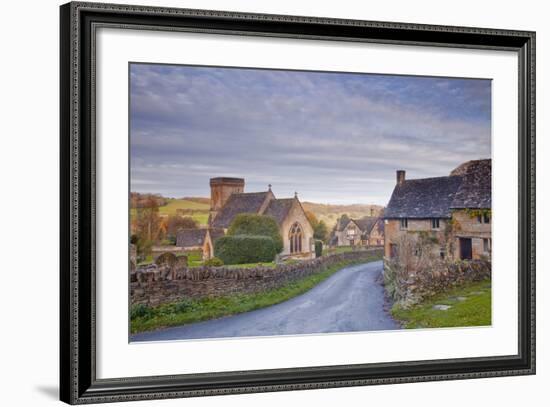 The Church of St. Barnabas in the Cotswold Village of Snowshill-Julian Elliott-Framed Photographic Print