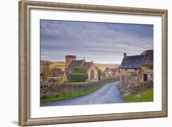 The Church of St. Barnabas in the Cotswold Village of Snowshill-Julian Elliott-Framed Photographic Print