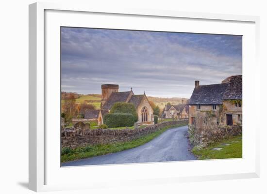 The Church of St. Barnabas in the Cotswold Village of Snowshill-Julian Elliott-Framed Photographic Print