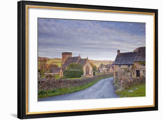 The Church of St. Barnabas in the Cotswold Village of Snowshill-Julian Elliott-Framed Photographic Print