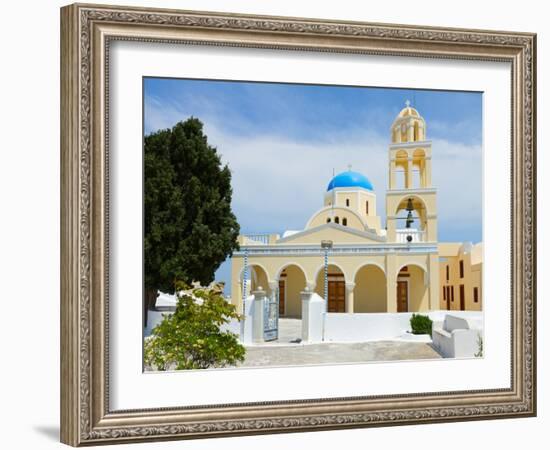 The Church of St. George in Oia, Santorini.-neirfy-Framed Photographic Print