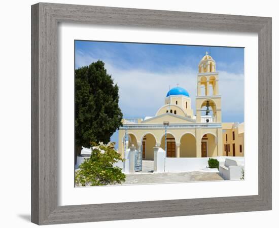 The Church of St. George in Oia, Santorini.-neirfy-Framed Photographic Print