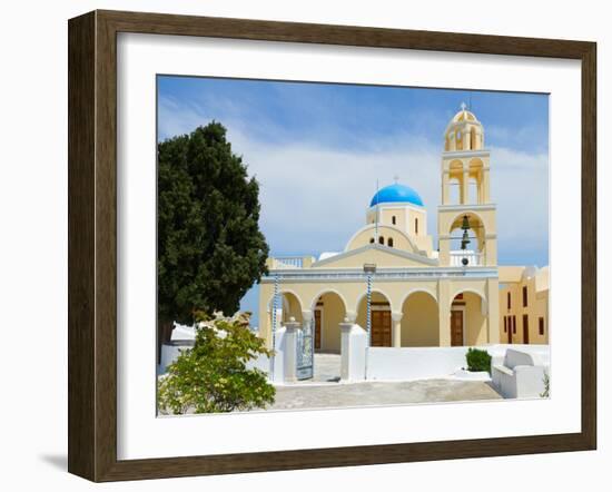 The Church of St. George in Oia, Santorini.-neirfy-Framed Photographic Print