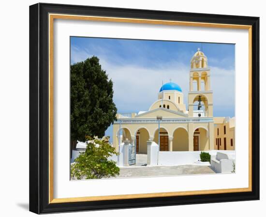 The Church of St. George in Oia, Santorini.-neirfy-Framed Photographic Print