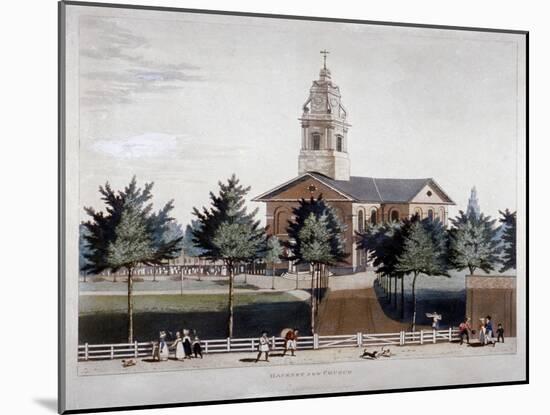 The Church of St John at Hackney, London, 1819-James Pollard-Mounted Giclee Print