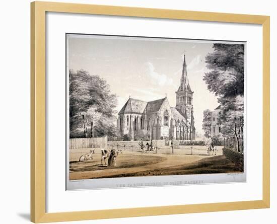 The Church of St John of Jerusalem, Hackney, London, C1850-CJ Greenwood-Framed Giclee Print