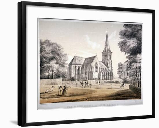 The Church of St John of Jerusalem, Hackney, London, C1850-CJ Greenwood-Framed Giclee Print