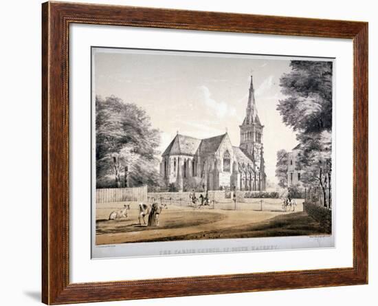 The Church of St John of Jerusalem, Hackney, London, C1850-CJ Greenwood-Framed Giclee Print
