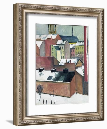 The Church of St Mary in Bonn in Snow, 1911-Auguste Macke-Framed Giclee Print