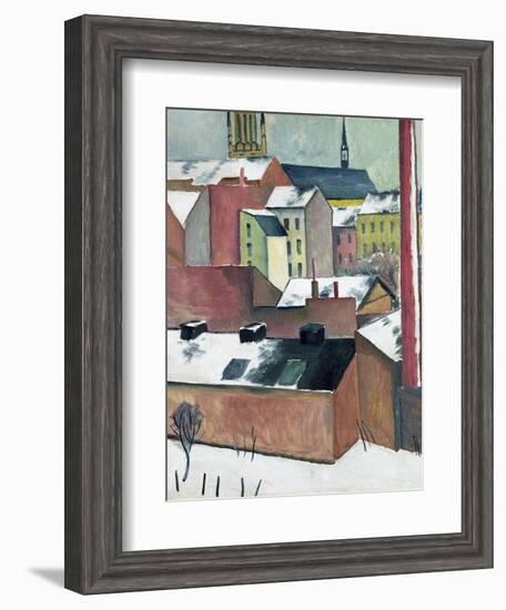 The Church of St Mary in Bonn in Snow, 1911-Auguste Macke-Framed Giclee Print