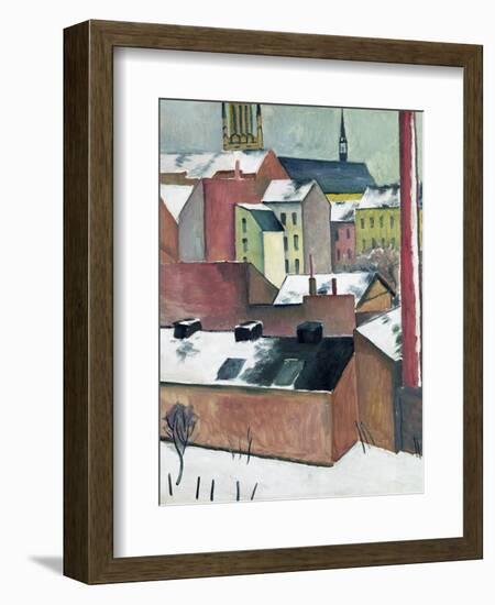 The Church of St Mary in Bonn in Snow, 1911-Auguste Macke-Framed Giclee Print