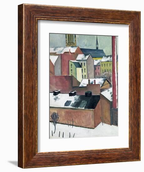 The Church of St Mary in Bonn in Snow, 1911-Auguste Macke-Framed Giclee Print