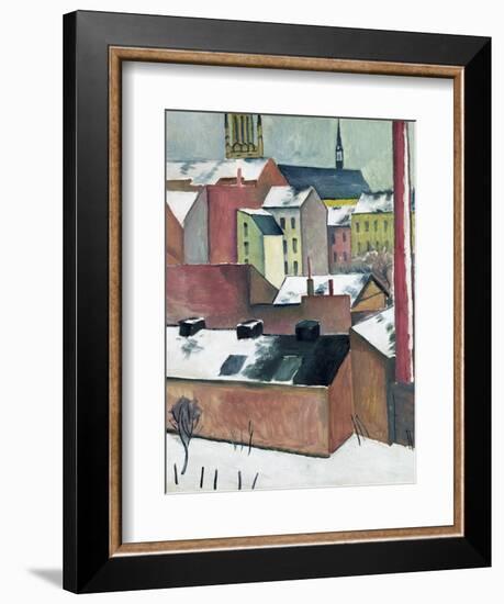 The Church of St Mary in Bonn in Snow, 1911-Auguste Macke-Framed Giclee Print