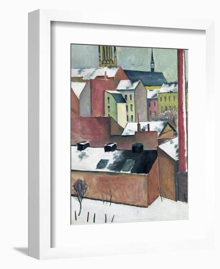 The Church of St Mary in Bonn in Snow, 1911-Auguste Macke-Framed Giclee Print