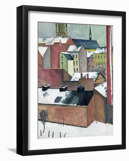 The Church of St Mary in Bonn in Snow, 1911-Auguste Macke-Framed Giclee Print