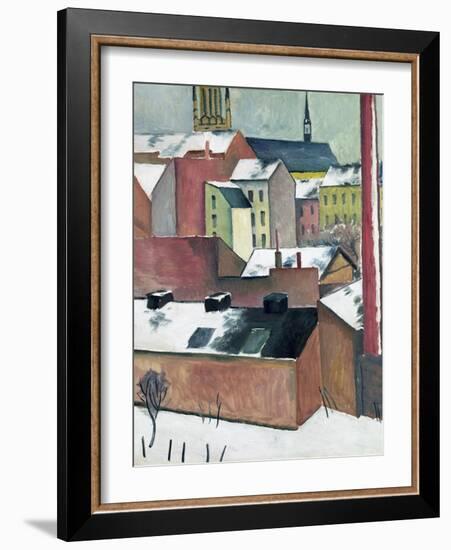 The Church of St Mary in Bonn in Snow, 1911-Auguste Macke-Framed Giclee Print