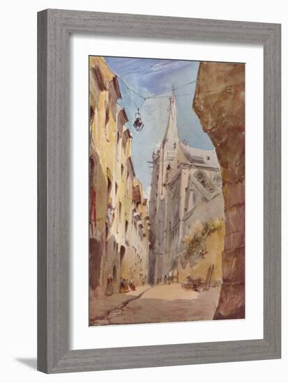 'The Church of St. Severin, Paris', 19th century-James Holland-Framed Giclee Print