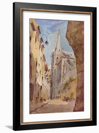 'The Church of St. Severin, Paris', 19th century-James Holland-Framed Giclee Print