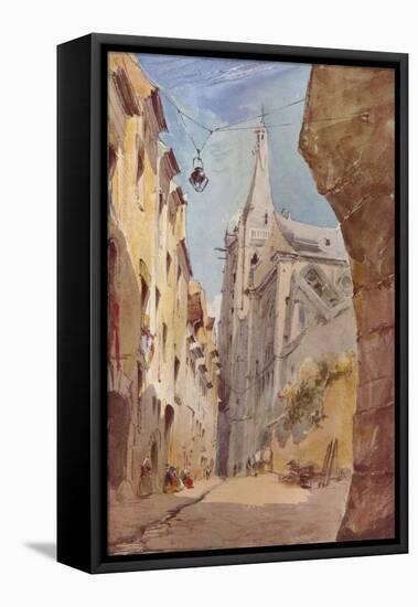 'The Church of St. Severin, Paris', 19th century-James Holland-Framed Premier Image Canvas