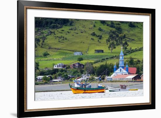 The Church of Tenaun (Church of Our Lady of Patrocinio), Chiloe island, Northern Patagonia, Chile, -Alex Robinson-Framed Photographic Print