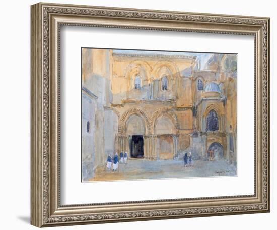 The Church of the Holy Sepulchre at Dawn, Jerusalem, 2019 (W/C on Paper)-Lucy Willis-Framed Giclee Print