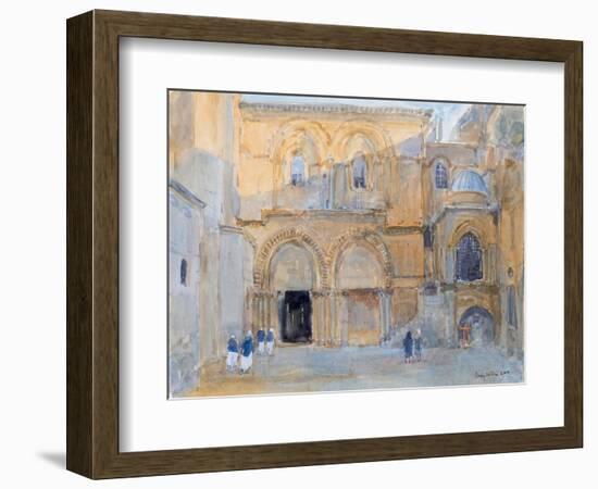 The Church of the Holy Sepulchre at Dawn, Jerusalem, 2019 (W/C on Paper)-Lucy Willis-Framed Giclee Print