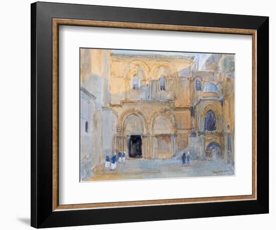 The Church of the Holy Sepulchre at Dawn, Jerusalem, 2019 (W/C on Paper)-Lucy Willis-Framed Giclee Print