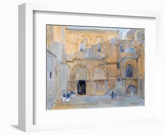 The Church of the Holy Sepulchre at Dawn, Jerusalem, 2019 (W/C on Paper)-Lucy Willis-Framed Giclee Print