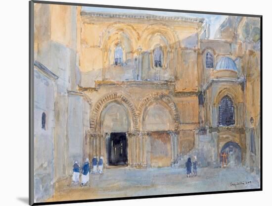 The Church of the Holy Sepulchre at Dawn, Jerusalem, 2019 (W/C on Paper)-Lucy Willis-Mounted Giclee Print