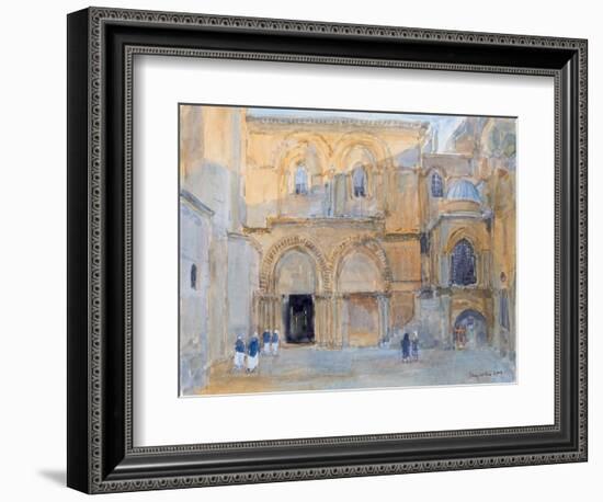 The Church of the Holy Sepulchre at Dawn, Jerusalem, 2019 (W/C on Paper)-Lucy Willis-Framed Giclee Print