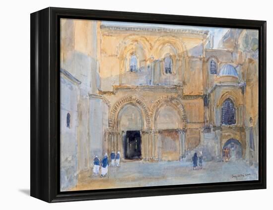 The Church of the Holy Sepulchre at Dawn, Jerusalem, 2019 (W/C on Paper)-Lucy Willis-Framed Premier Image Canvas