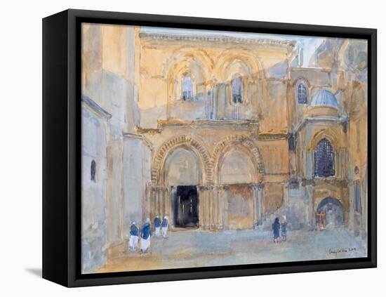 The Church of the Holy Sepulchre at Dawn, Jerusalem, 2019 (W/C on Paper)-Lucy Willis-Framed Premier Image Canvas