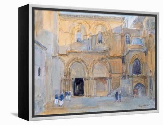 The Church of the Holy Sepulchre at Dawn, Jerusalem, 2019 (W/C on Paper)-Lucy Willis-Framed Premier Image Canvas