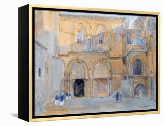 The Church of the Holy Sepulchre at Dawn, Jerusalem, 2019 (W/C on Paper)-Lucy Willis-Framed Premier Image Canvas