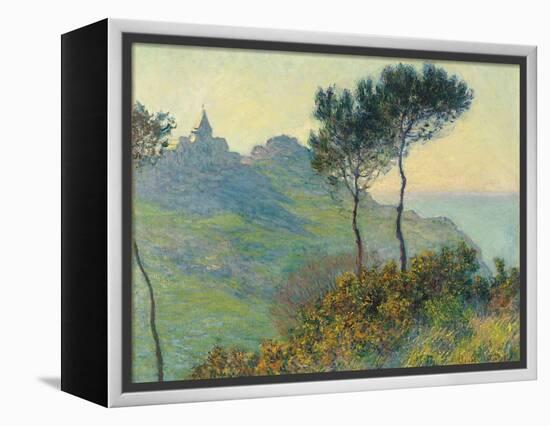 The church of Varengeville, evening sun (L'eglise de Varengeville, soleil couchant). 1882-Claude Monet-Framed Premier Image Canvas
