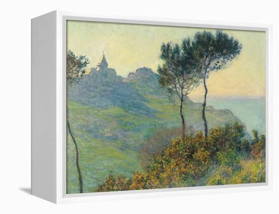 The church of Varengeville, evening sun (L'eglise de Varengeville, soleil couchant). 1882-Claude Monet-Framed Premier Image Canvas