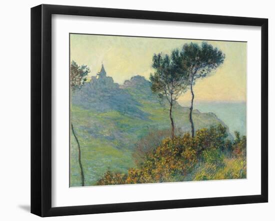 The church of Varengeville, evening sun (L'eglise de Varengeville, soleil couchant). 1882-Claude Monet-Framed Giclee Print