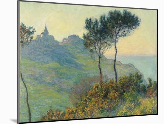 The church of Varengeville, evening sun (L'eglise de Varengeville, soleil couchant). 1882-Claude Monet-Mounted Giclee Print