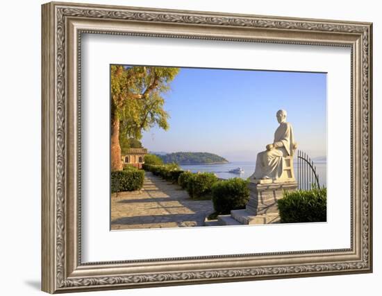 The Church of Virgin Mary Mandrakina and Statue of Frederick North, the Ionian Islands-Neil Farrin-Framed Photographic Print