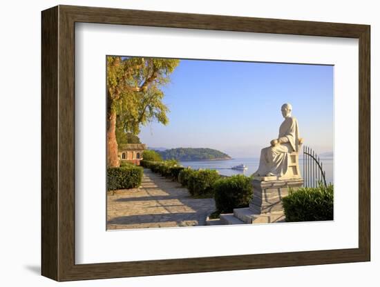 The Church of Virgin Mary Mandrakina and Statue of Frederick North, the Ionian Islands-Neil Farrin-Framed Photographic Print