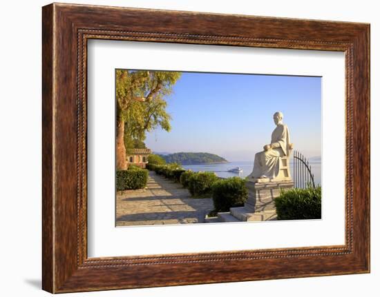 The Church of Virgin Mary Mandrakina and Statue of Frederick North, the Ionian Islands-Neil Farrin-Framed Photographic Print