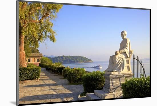 The Church of Virgin Mary Mandrakina and Statue of Frederick North, the Ionian Islands-Neil Farrin-Mounted Photographic Print