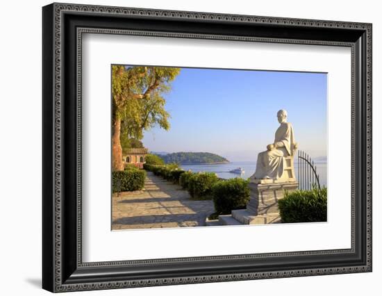 The Church of Virgin Mary Mandrakina and Statue of Frederick North, the Ionian Islands-Neil Farrin-Framed Photographic Print