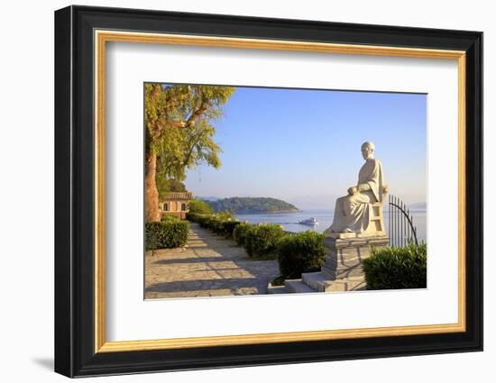 The Church of Virgin Mary Mandrakina and Statue of Frederick North, the Ionian Islands-Neil Farrin-Framed Photographic Print