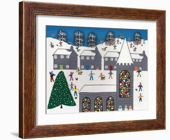 The Church of Winter Town-Gordon Barker-Framed Giclee Print