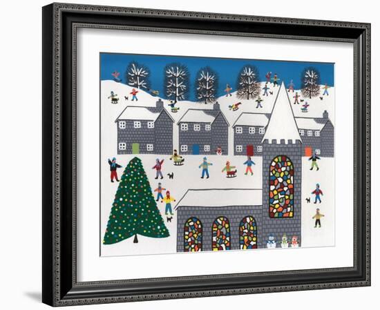The Church of Winter Town-Gordon Barker-Framed Giclee Print