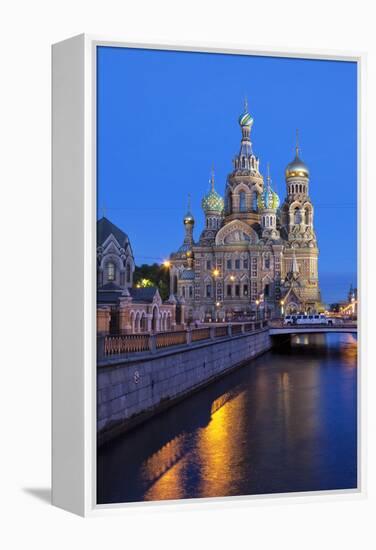 The Church on Spilled Blood, UNESCO Site, on Kanal Griboedova, St. Petersburg, Russia-Martin Child-Framed Premier Image Canvas