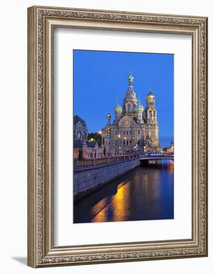 The Church on Spilled Blood, UNESCO Site, on Kanal Griboedova, St. Petersburg, Russia-Martin Child-Framed Photographic Print
