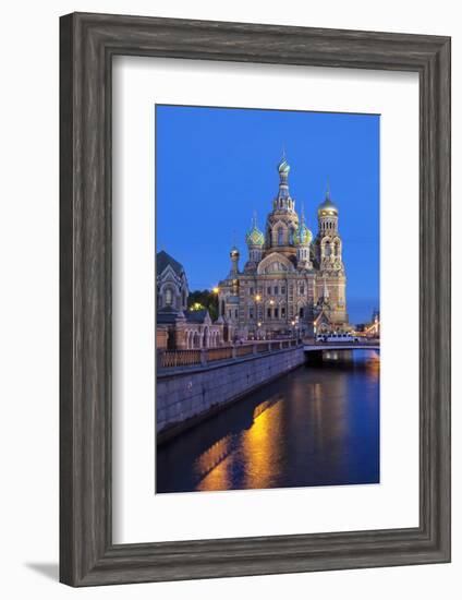 The Church on Spilled Blood, UNESCO Site, on Kanal Griboedova, St. Petersburg, Russia-Martin Child-Framed Photographic Print