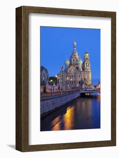 The Church on Spilled Blood, UNESCO Site, on Kanal Griboedova, St. Petersburg, Russia-Martin Child-Framed Photographic Print